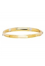 yellow gold lovely hinged lock clasp kids bangles